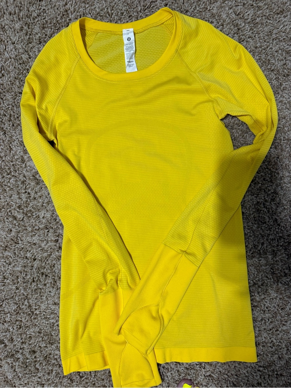 Lululemon Swiftly Tech Shirt Hip Length Yellow